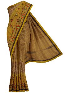 Embroidered Synthetic Saree