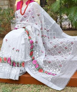 Handloom Embroidered Saree