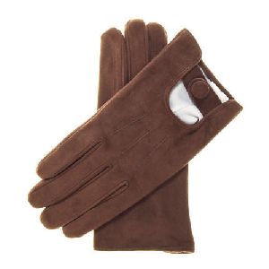 Plain Driving Leather Gloves