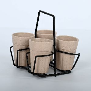 Eco-friendly Reusable Bamboo Cutting Chai Cups
