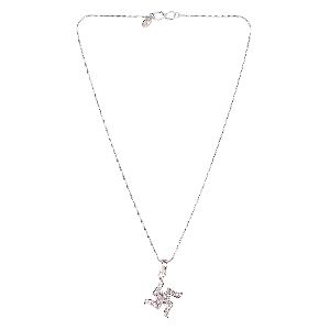 India Bollywood Pendant Chain Necklace Swastika Spiritual Good Luck CZ Jewelry for Men Women