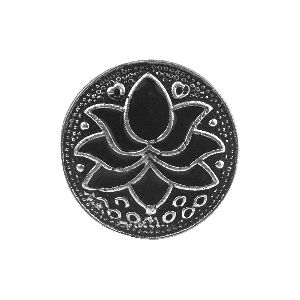 boho vintage gypsy oxidized silver meenakari lotus ring