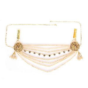 Pearl Kundan Crystal Bridal Belly Chain Kamarbandh