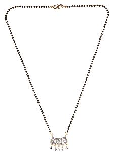 Women american diamond cz pendant mangalsutra