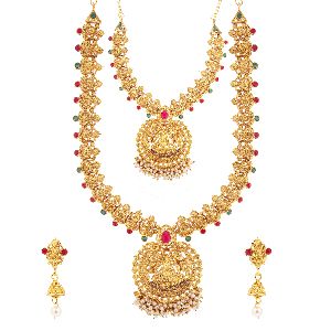 Indian Bollywood Traditional Wedding Gold Plated Choker Collar Princess Necklaces Earrings Jewellery