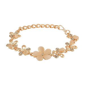 crystal bolo floral adjustable charm bracelet