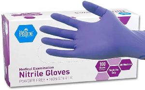 Examination Nitrile Gloves - Powder Free - 100/box