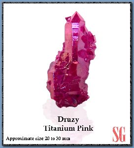 Druzy Titanium Pink Stones