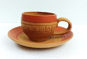 Dashing Terracotta Tea-Cup with Saucer Set with attractive designs