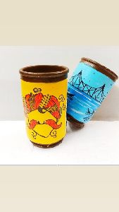 hand-painted lassi glass