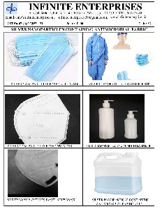 Silver nanoparticles containing antimicrobial fabric (PPE Kit, N95 Mask, 3Ply Mask & Sanitizer))
