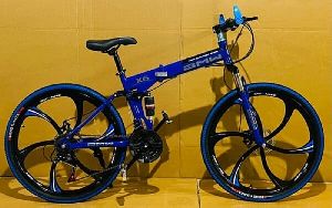 Blue BMW 6 SPOKES FOLDABLE 21 GEARS CYCLES