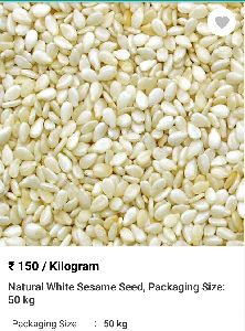 Natural white sesame seeds packing size 50g