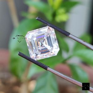 Asscher Cut Colorless Loose Moissanite Diamond For Make Engagement Ring