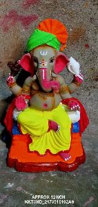 Eco-Friendly Ganesha ready for Ganesh Chaturthi/ Natural/ Clay Ganesha