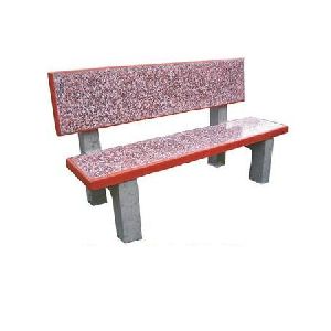 Rectangular Bench With Backrest