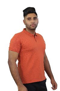 Mens Orange Polo T-Shirt