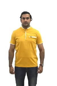 Mens Yellow Polo T-Shirt