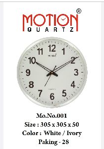 M.No. 001 Index Sweep Office Wall Clock