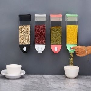 Push Button Transparent Kitchen Storage Container Set (1500 ML Capacity, Multicolor, Pack Of 4 PCS)