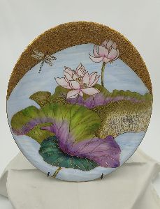 Lotus on Oval wall Plate