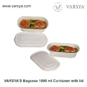 Varsya's Biodegradable disposable Bagasse Containers with Lid
