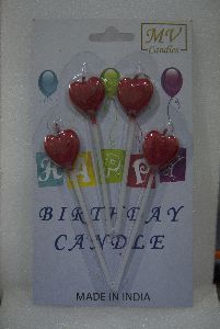 Heart Stick Birthday Candles