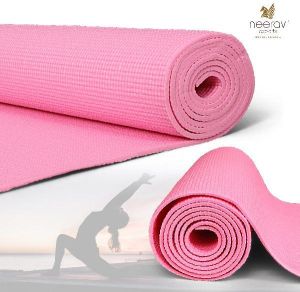 Neerav Exports Yoga Mat with Carry Straps - Multi Purpose Eco Friendly Mats | 4 MM Thick | Non Slip