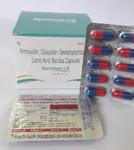 Amoxycillin, Cloxacillin, Serratiopeptidase Lactic Acid Bacillus Capsules