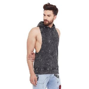 Cotton Hooded Stringer Vest, Size : M, L, XL, XXL