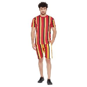 Tricolour Vertical Striped Shorts