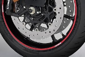 Red & Clear Wheel Decals with Suzuki Logo