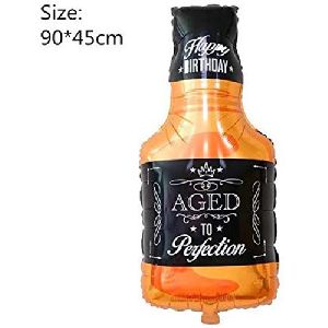 HIPPITY HOP EXCLUSIVE BIRTHDAY HELIUM BALLOONS AGED TO PERFECTION WHISKEY BOTTLE FOR BIRTHDAY