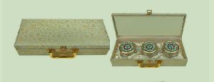 Golden Wooden Suitcase Dry Fruit Box