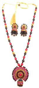 Festival Collection Terracotta Necklace sets / Handpainted / Handmade Jewellery