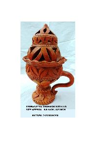 Clay DHUNACHI / Terracotta Room Fragrance Stand / Rituals Products / Indian Puja Items