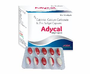 ADYCAL  (Each soft gelatin capsule contains  Calcitrol 0.25mcg Carbonate 500mg Zinc 7.5 mg )