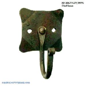 Lacquered cast iron double coat hook