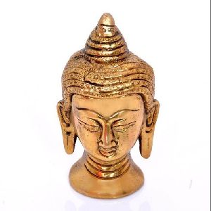 Copper Buddha Head Statue