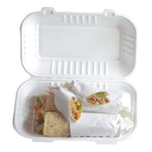 Biodegradable Bagaase Clamshell Container with Lid - VARSYA
