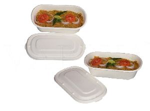 Biodegradable Bagasse 500 ml Container with Lid - VARSYA