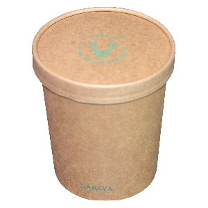 Eco Friendly Kraft Paper 1000ml Food Container with Lid - VARSYA