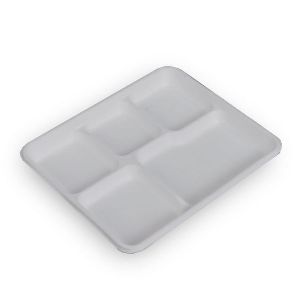 5 Compartment Bagasse Tray without Lid