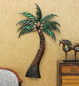 Iron Antique Design Coconut Tree Wall Decor