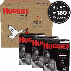 New Hypoallergenic Baby Diapers Size 2 180 Ct, Huggies