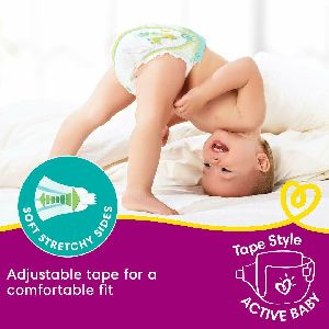 Pampers Active Baby Taped Diapers Large size diapers 78 count, Taped style