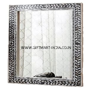 NATURAL BONE AND MOTHER OF PEARL HANDMADE MIRROR WITH RESIN FOR HOME BATHROOM ACCESORRIES
