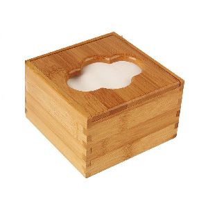 NATURAL MANGO WOODEN TISSUE BOX FOR HOME AND RESTAURANT USE