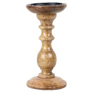 NATURAL WOOD CANDLE HOLDER/STAND