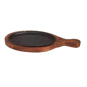NATURAL WOOD ROUND BAORD FOR KITCHEN ACCESORRIES 15 INCH AND 7 INCHES